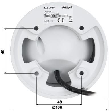 Dahua Dahua HAC-HDW2802T-A-S2, 4K Starlight HDCVI IR Eyeball-kamera, koaxial
