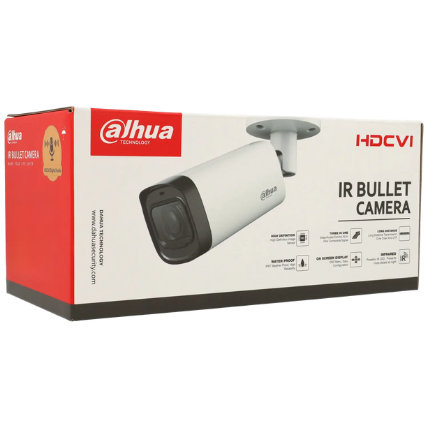 Dahua Dahua HAC-HFW1200R-Z-A, 2MP HD-CVI Bullet 2.7 - 12mm Motorzoom Objektiv