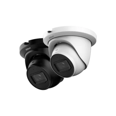 Dahua IPC-HDW2441TM-S 4MP IR WizSense Turret IR LED, SD-kortplats, PoE, inbyggd mikrofon. Svart