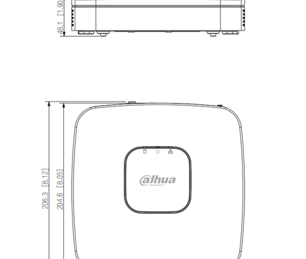 Dahua Dahua NVR2104-P-4KS3 Lite Serie, 1x LAN 4x PoE Geeignet für 4 IP Kameras DEMO MODELL