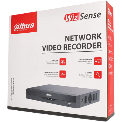 Dahua Dahua NVR2108HS-I2, 1x LAN (ingen PoE) Max 8 IP-kameror, Smart detektering med Wizsense