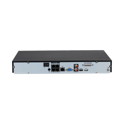 Dahua NVR4204-P-EI, 4x PoE, 2x SATA, utan lagring, max. 4 IP-kameror Svart
