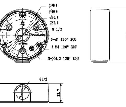 Dahua Dahua PFA135 mounting box for outdoor application