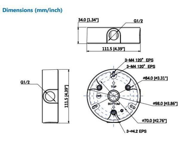 Dahua Dahua PFA136 montagebox voor buitentoepassing
