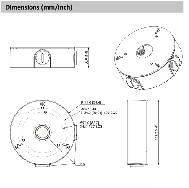 Dahua PFA13G monteringslåda