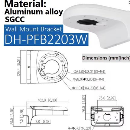 Dahua Dahua PFB2203W Muursteun