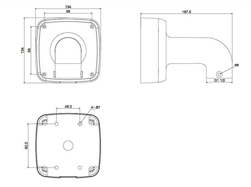 Dahua Dahua PFB302S Water-proof muursteun