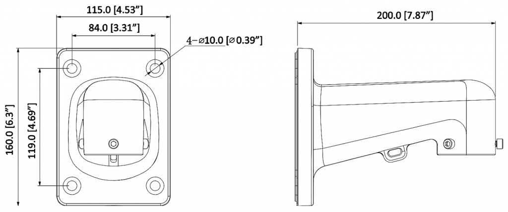 Dahua Dahua PFB305W väggfäste i aluminium tbv mini dome