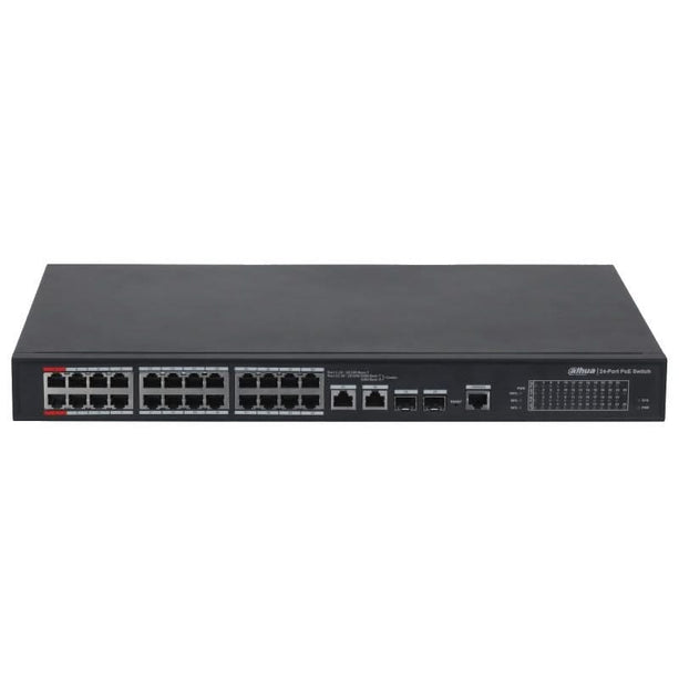 Dahua PFS4226-24ET-360, 24-portars 100 Mbps + 2-portars Gigabit PoE-switch, ERBJUDANDE