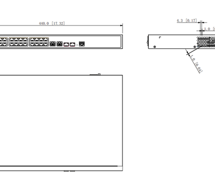 Dahua Dahua PFS4226-24ET-360, 24-portars 100 Mbps + 2-portars Gigabit PoE-switch, ERBJUDANDE