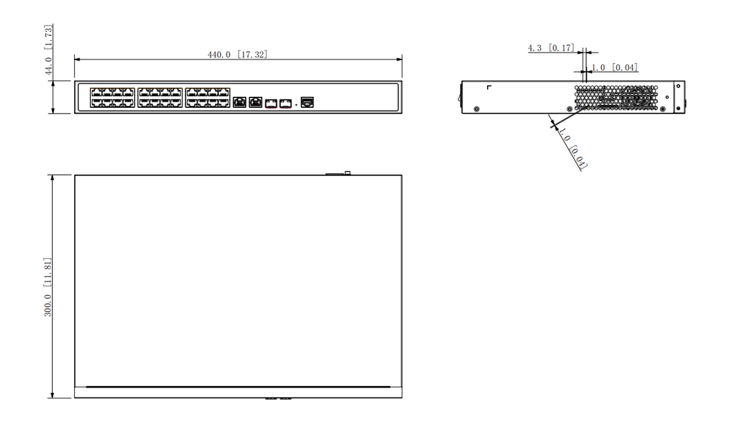 Dahua PFS4226-24ET-360, 24-portars 100 Mbps + 2-portars Gigabit PoE-switch, ERBJUDANDE