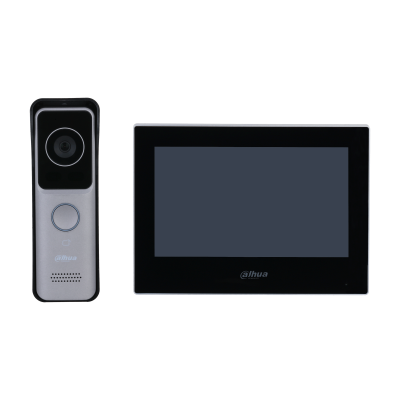 Dahua Kit d'interphone vidéo KTW02 avec VTO2311R-WP et VTH2621G-WP, PoE/WiFi