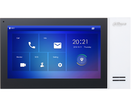 Dahua Dahua VTH2421FW-P, Station intérieure écran tactile 7 pouces, blanc, PoE, SIP