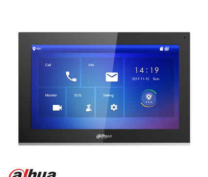 Dahua Station intérieure Dahua VTH5441G, écran tactile 10 pouces, Full HD, mémoire interne 8GB SD, SIP, PoE
