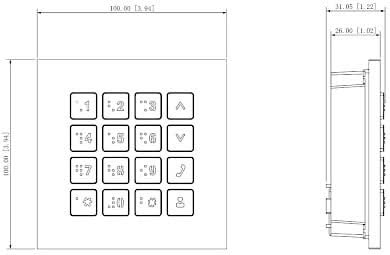 Dahua Dahua VTO4202FB-MK module clavier Noir