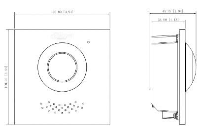 Dahua Dahua VTO4202FB-P-S2 Video Intercom Camera Main Module Noir