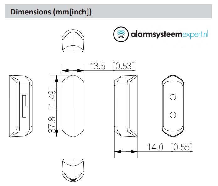 Dahua DHI-ARD323-W2(868S), Magneetcontact Draadloos Klein