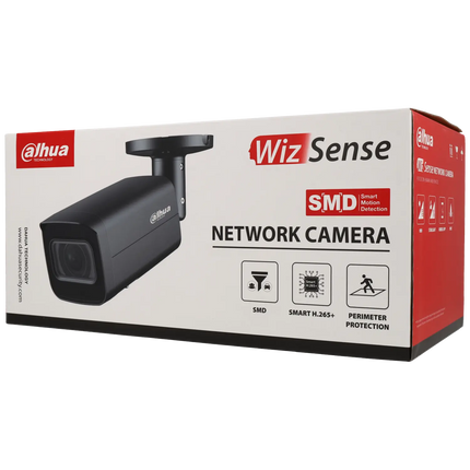 Dahua IPC-HFW2441T-ZS Noir, 4MP Bullet 2.7~13.5mm Zoom, Wizsense smart detection