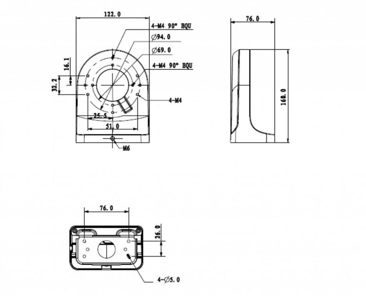 Dahua PFB205W Muursteun