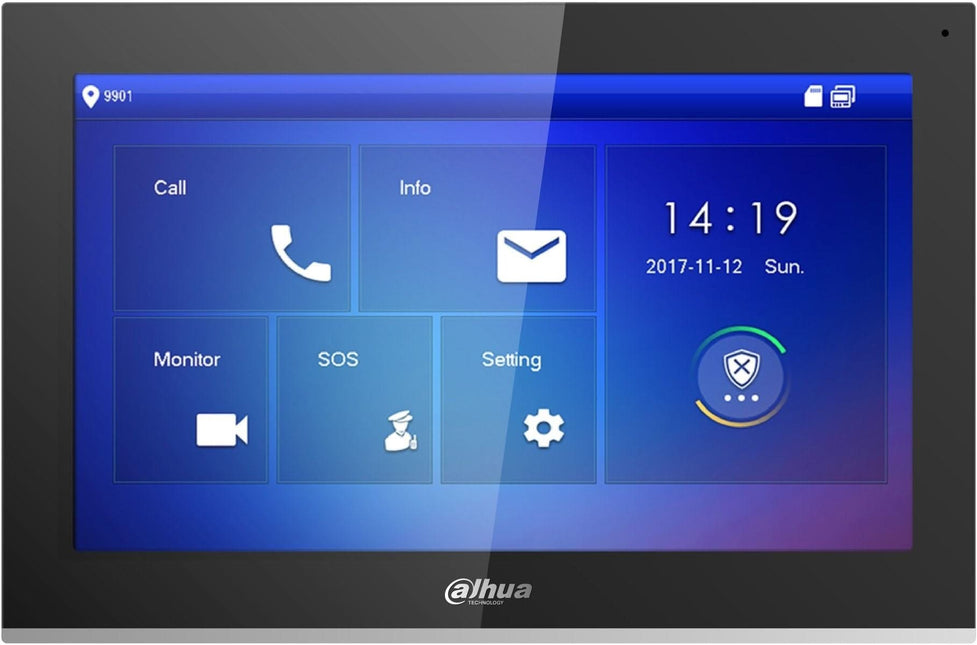 Dahua VTH5422HB Video Intercom 7" binnenpost PoE en 2-Draads zwart