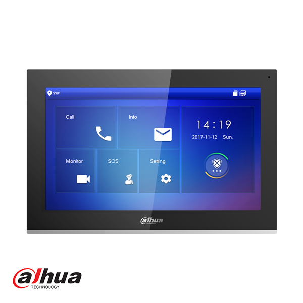 Dahua VTH5441G Binnenpost, 10 inch touch screen, Full HD, intern geheugen 8GB SD, SIP, PoE