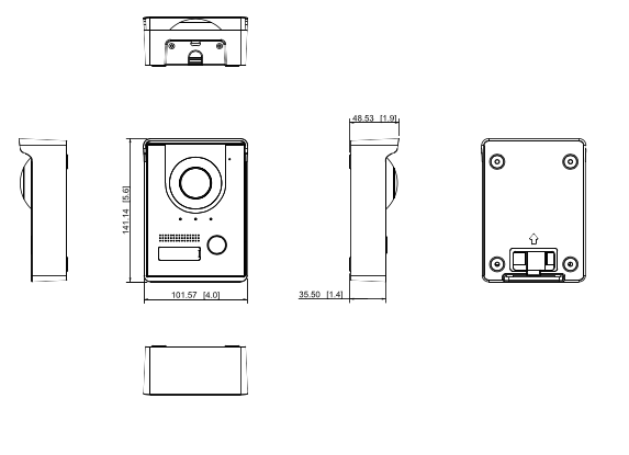 Dahua VTM05R Zwart Regenkap Opbouw t.b.v. VTO2202/2201