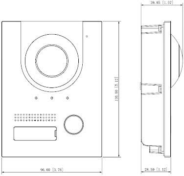 Dahua VTO2202F-P-S3 buitenpost, IP en 2-draads, 160gr camera, PoE