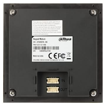 Dahua VTO4202FB-MK keyboard module Zwart
