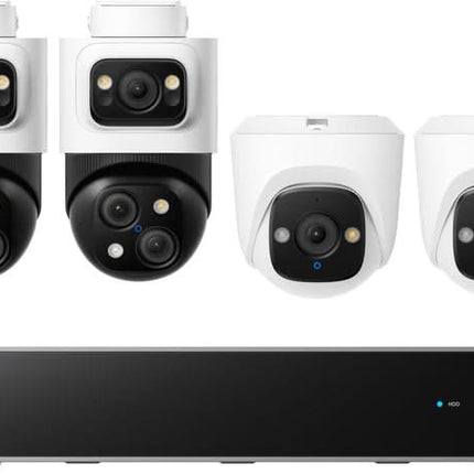 Eufy Beveiligingscamera set; PoE recorder, 2x Turret en 2x PTZ camera