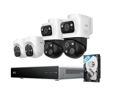 Eufy Eufy Security camera set; PoE recorder, 2x Turret and 2x PTZ camera