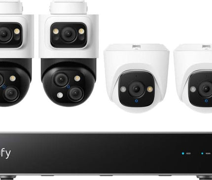 Eufy Eufy Security camera set; PoE recorder, 2x Turret and 2x PTZ camera