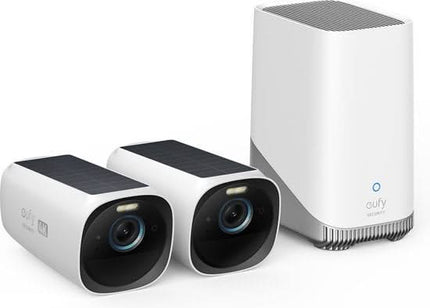 Eufy Eufycam E40, Duopack with 2 wireless 2K cameras and Homebase 3