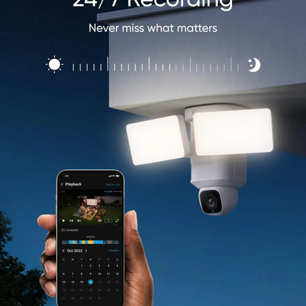 Eufy Eufy Floodlight Cam E30, WiFi Schwenk- und Neigekamera mit Flutlicht