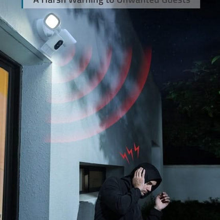 Eufy Floodlight Camera 2K, IP-beveiligingscamera, Buiten, Bedraad, Amazon Alexa & Google Assistant, 2500 lm, 5000 K