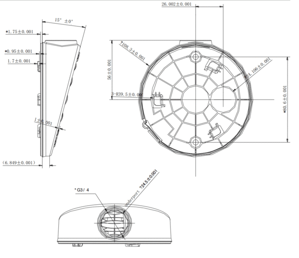 Hikvision DS-1281ZJ-DM27 schuine opbouw
