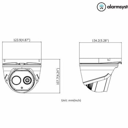 Hikvision DS-2TD1228-2/QA, Thermisch bi-spectrum Dome Camera Zwart