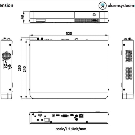 Hikvision DS-7604NI-K1/4G NVR 4 kanalen 4K met HDMI en 4G