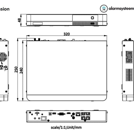 Hikvision DS-7604NI-K1/4P/4G 4 kanalen NVR met 4K HDMI 4G en PoE