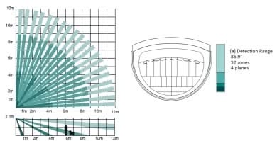 Hikvision DS-PDPC12PF-EG2-WE Draadloze ColorVu Foto-PIR 12m bereik Zwart