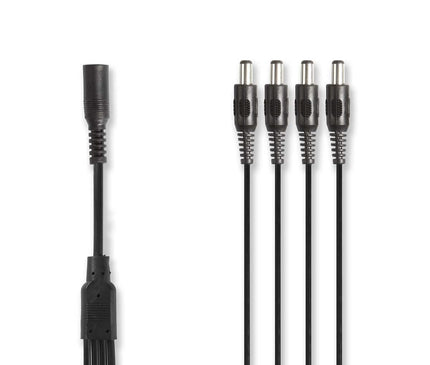 Hikvision Hikvision CCTV-voedingskabelsplitter 1x f naar 4x m 0,35 m 5,5 x 2,1 DC-connector