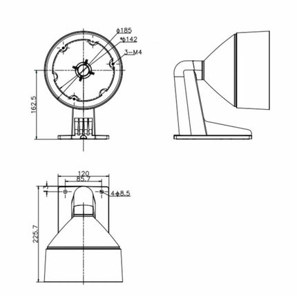 Hikvision Hikvision DS-1273ZJ-DM26 support mural en aluminium