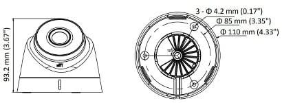 Hikvision DS-2CD1343G2-I Svart 4MP IR-lysdioder Acusense PoE