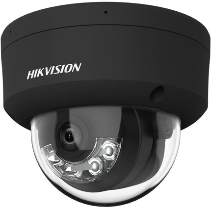 Hikvision Hikvision DS-2CD2143G2-LIS2U Svart, 4MP Dome-nätverkskamera AcuSense Smart Hybrid Light PoE och 2x mikrofon