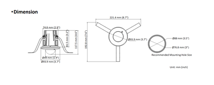 Hikvision Hikvision DS-2CD2E43G2-U(2,8MM), 4 MP AcuSense Mini-Dome-Kamera für den Einbau