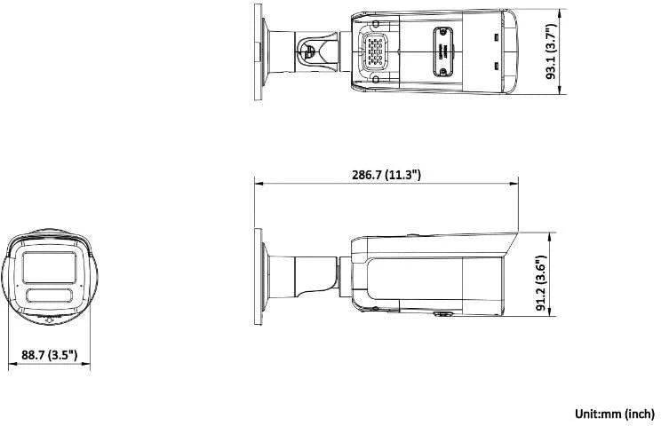 Hikvision Hikvision DS-2CD2T86G2H-IS2U/SL 8MP 4K Bullet, AcuSense, 60m IR. Haut-parleur et LED d'alarme