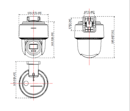 Hikvision Hikvision DS-2DE2C400MWG-E, 4MP Mini Pan Tilt (ingen zoom) kamera SD-kortplats PoE Hybrid IR-ljus, spårning