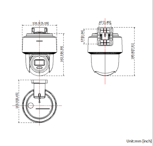 Hikvision Hikvision DS-2DE2C400MWG-E, Mini caméra 4MP Pan Tilt (pas de zoom) Emplacement SD PoE Hybride Leds IR, Tracking