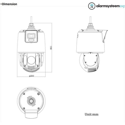 Hikvision Hikvision DS-2SE7C425MW-AEB(14F1)(P3), 4MP Dubbelkamera med PTZ 25X zoom och fast kamera i ett.