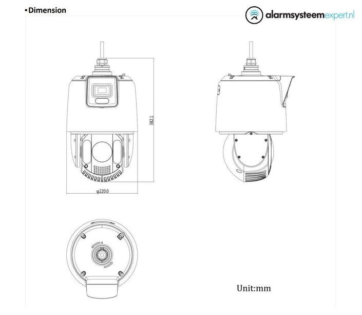 Hikvision Hikvision DS-2SE7C425MW-AEB(14F1)(P3), 4MP Dubbelkamera med PTZ 25X zoom och fast kamera i ett.