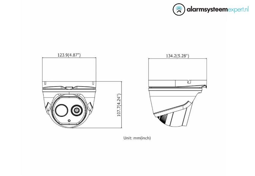 Hikvision Hikvision DS-2TD1228-2/QA, Wärmebild-Dome-Kamera mit zwei Spektralbereichen Schwarz